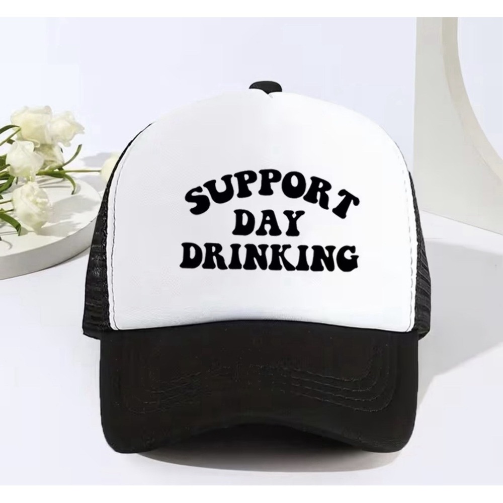 Brand New Support Day Drinking Adult Humor Funny Foam Trucker Snap Back Hat Cap